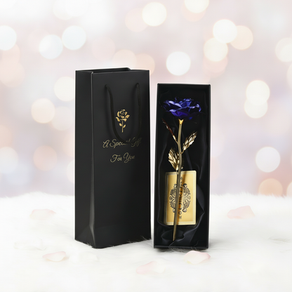 Gold Foil Rose Gift Box