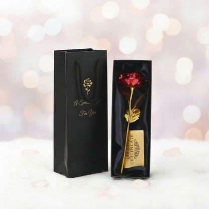 Gold Foil Rose Gift Box