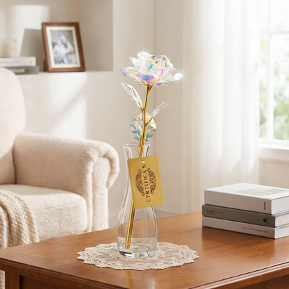 Gold Foil Rose Gift Box